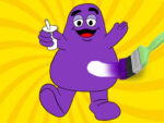Βιβλίο ζωγραφικής Grimace Shake